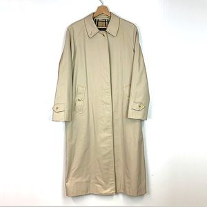Vintage Burberry Nova Check Lined Beige Trench Coat